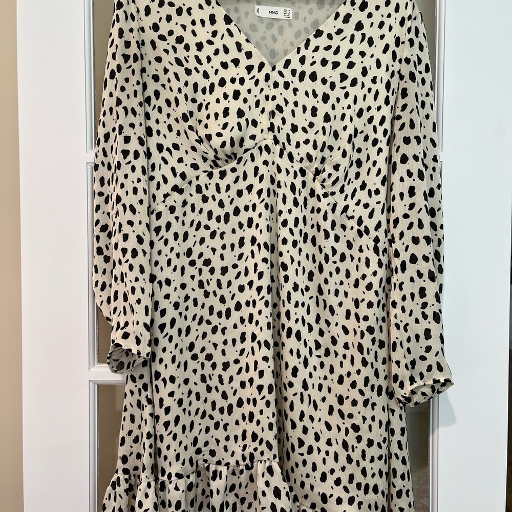 Mango Gray And White Patterned Blouse - image 1